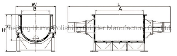 Large Volume Tumble Marble Stone and Travertine Vibratory Tub Vibratory Polishing Machine